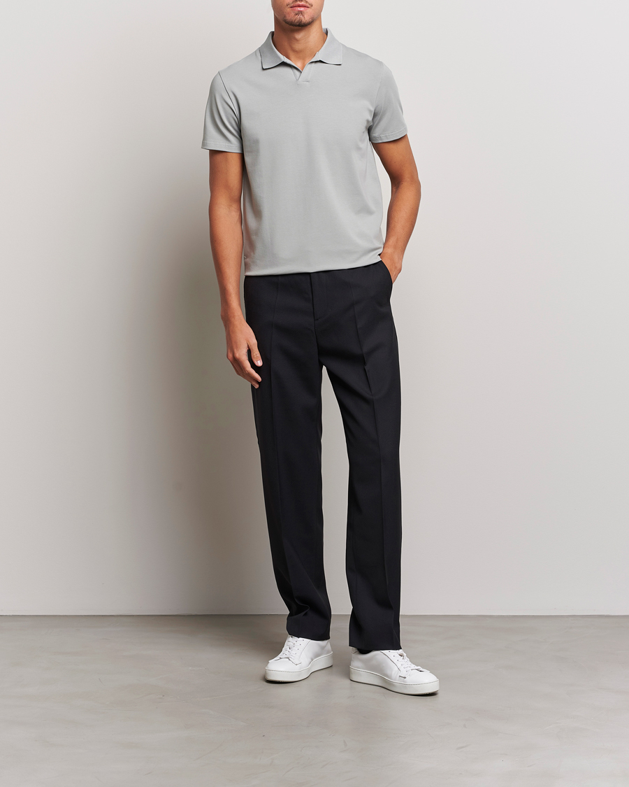 Herren | Poloshirts | Filippa K | Soft Lycra Polo T-Shirt Feather Grey