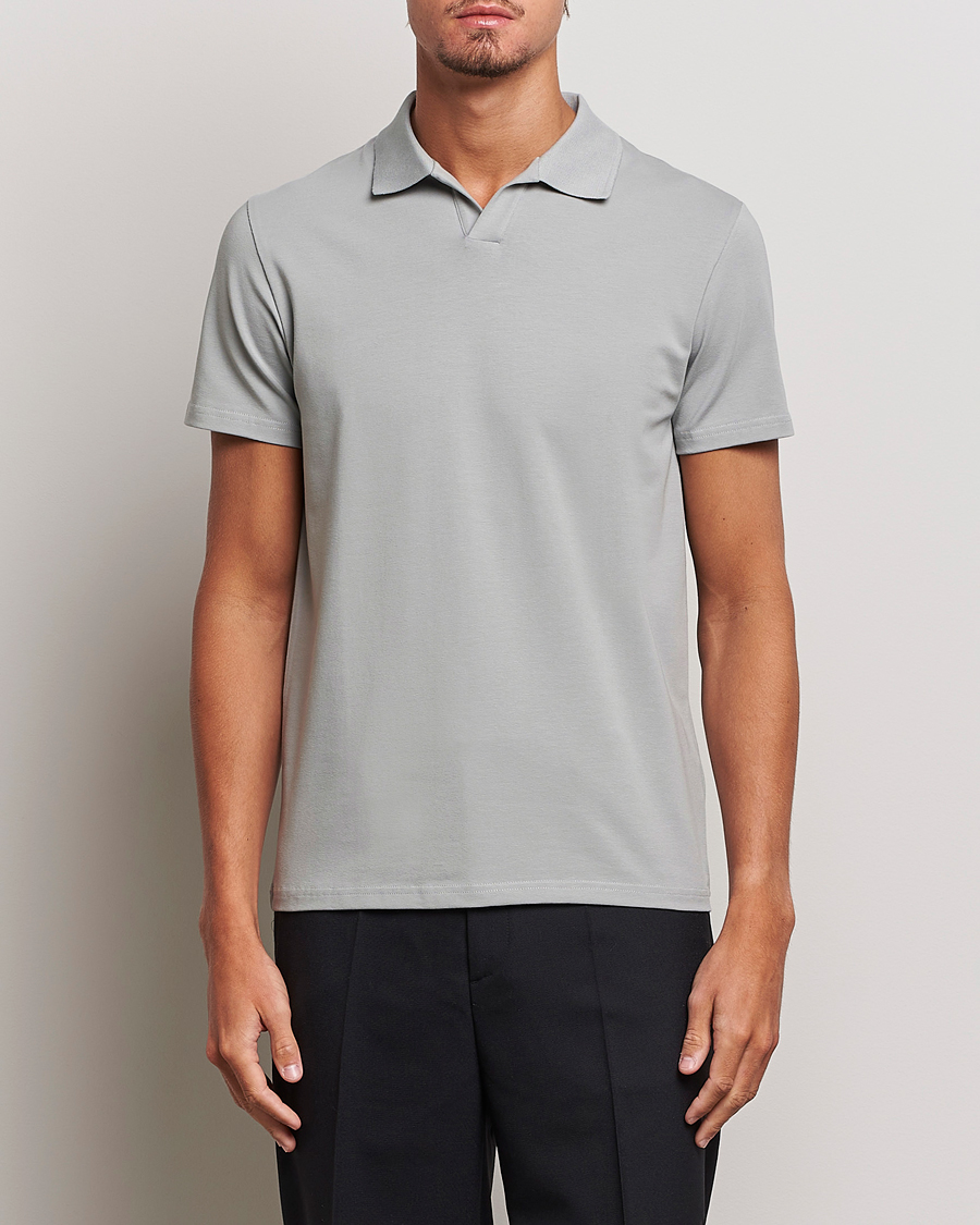 Herren | Poloshirts | Filippa K | Soft Lycra Polo T-Shirt Feather Grey