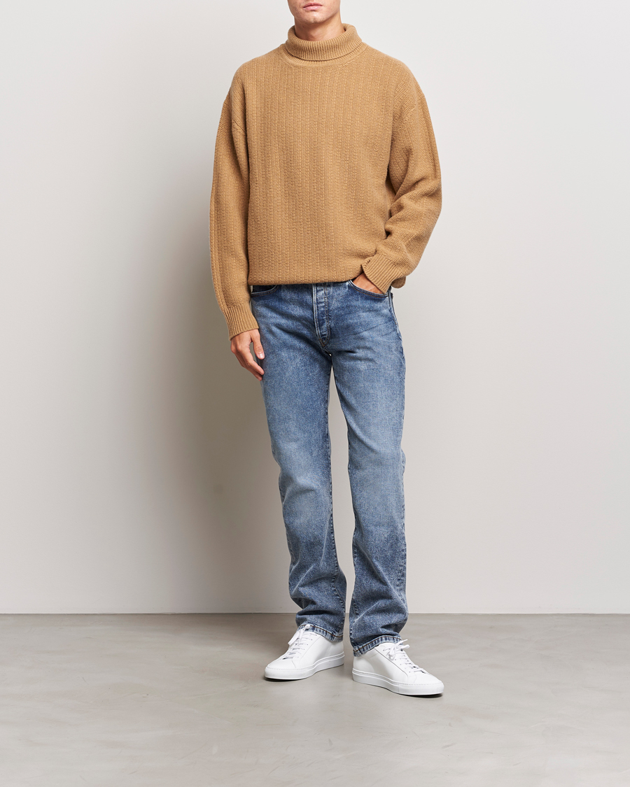 Herren | Pullover | Filippa K | Wool Structured Polo Camel