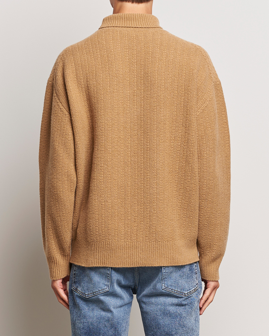Herren | Pullover | Filippa K | Wool Structured Polo Camel