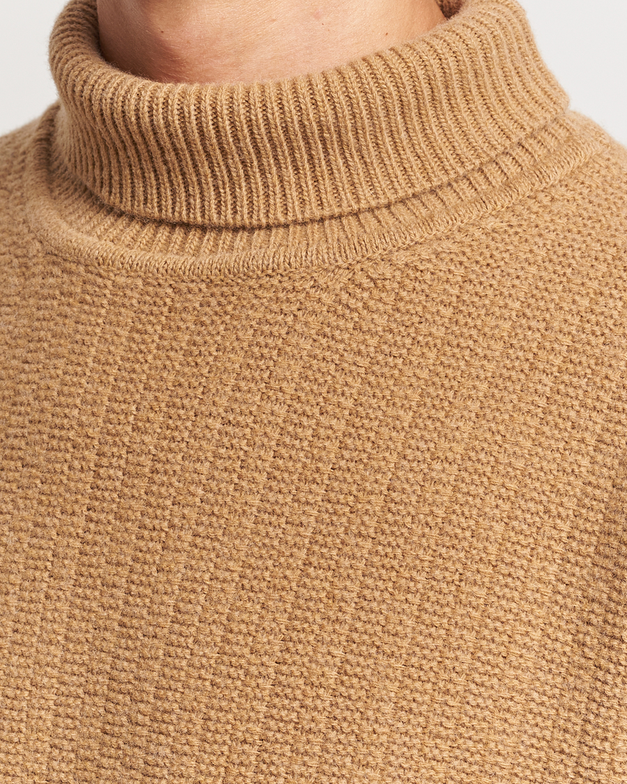 Herren | Pullover | Filippa K | Wool Structured Polo Camel