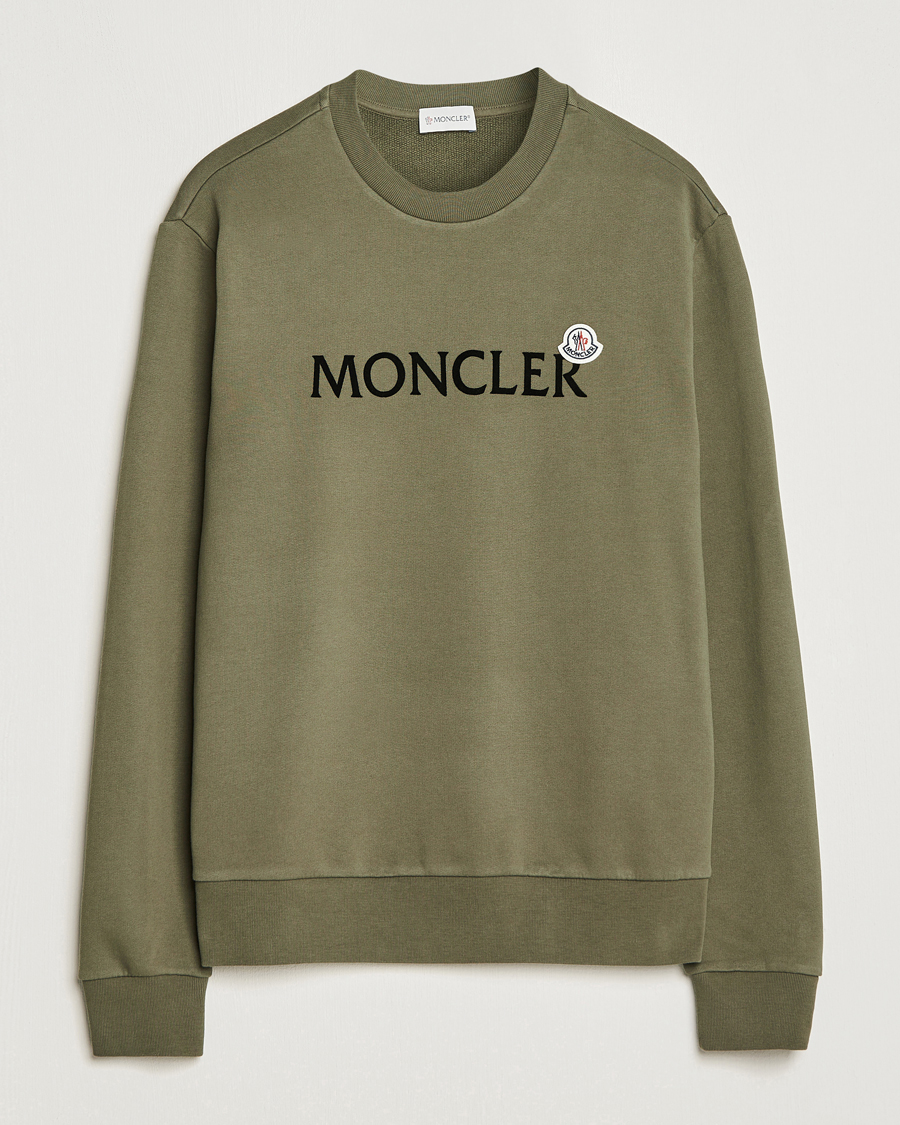 Herren | Pullover | Moncler | Lettering Logo Sweatshirt Olive
