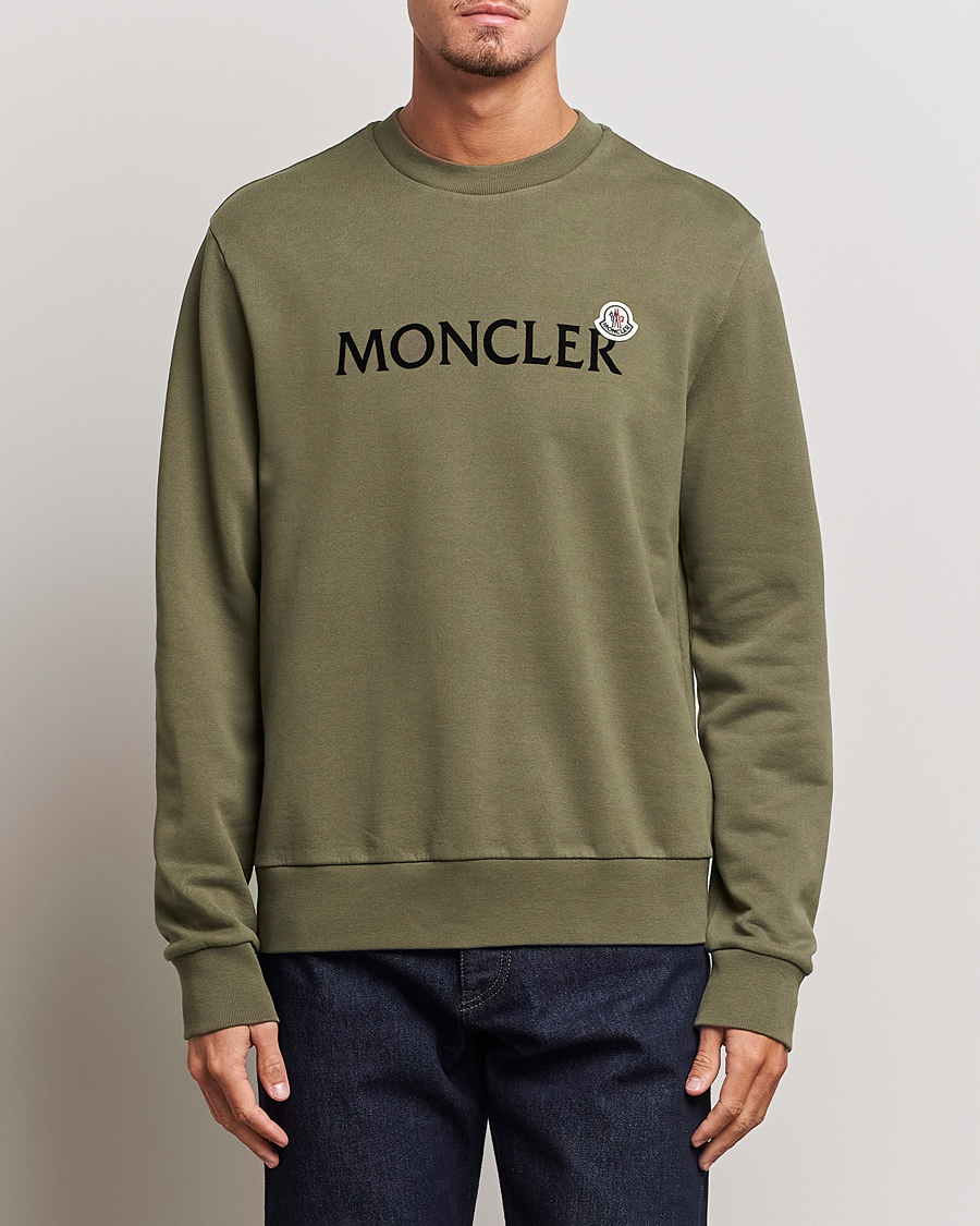 Herren | Pullover | Moncler | Lettering Logo Sweatshirt Olive