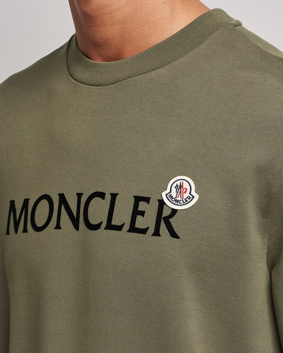 Herren | Pullover | Moncler | Lettering Logo Sweatshirt Olive