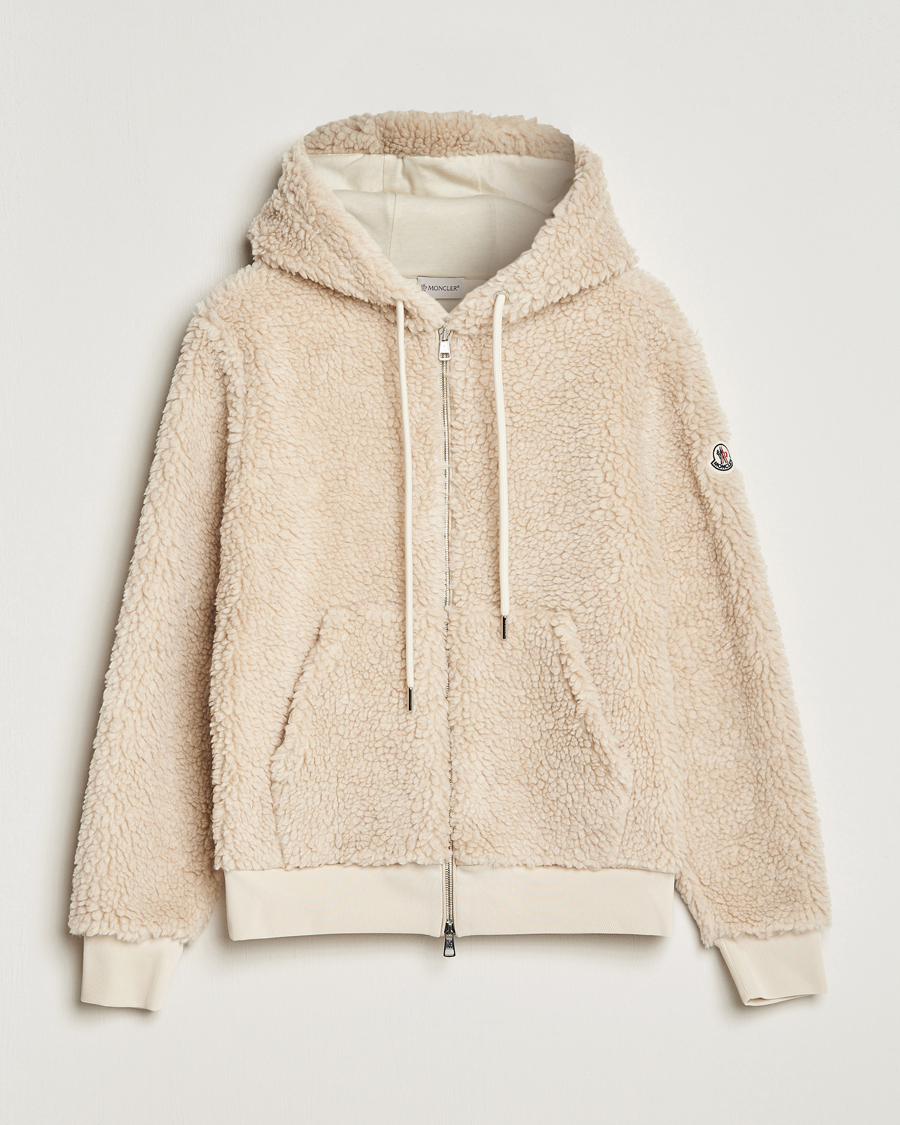 Herren | Pullover | Moncler | Hooded Zip Cardigan Off White