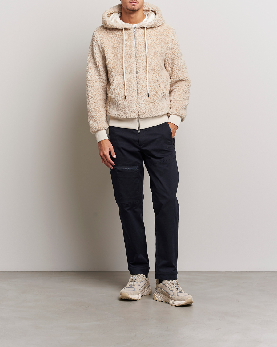 Herren | Pullover | Moncler | Hooded Zip Cardigan Off White
