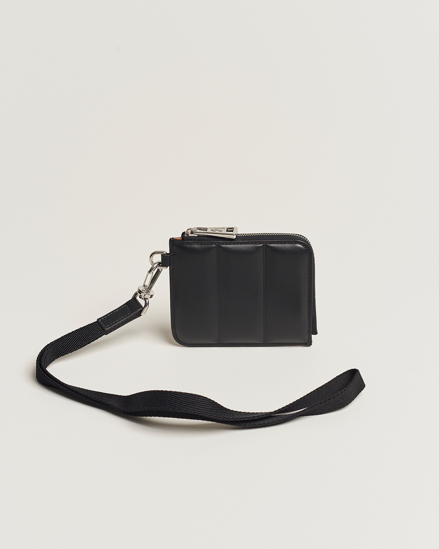 Herren | Moncler Strap Leather Wallet Black | Moncler | Strap Leather Wallet Black