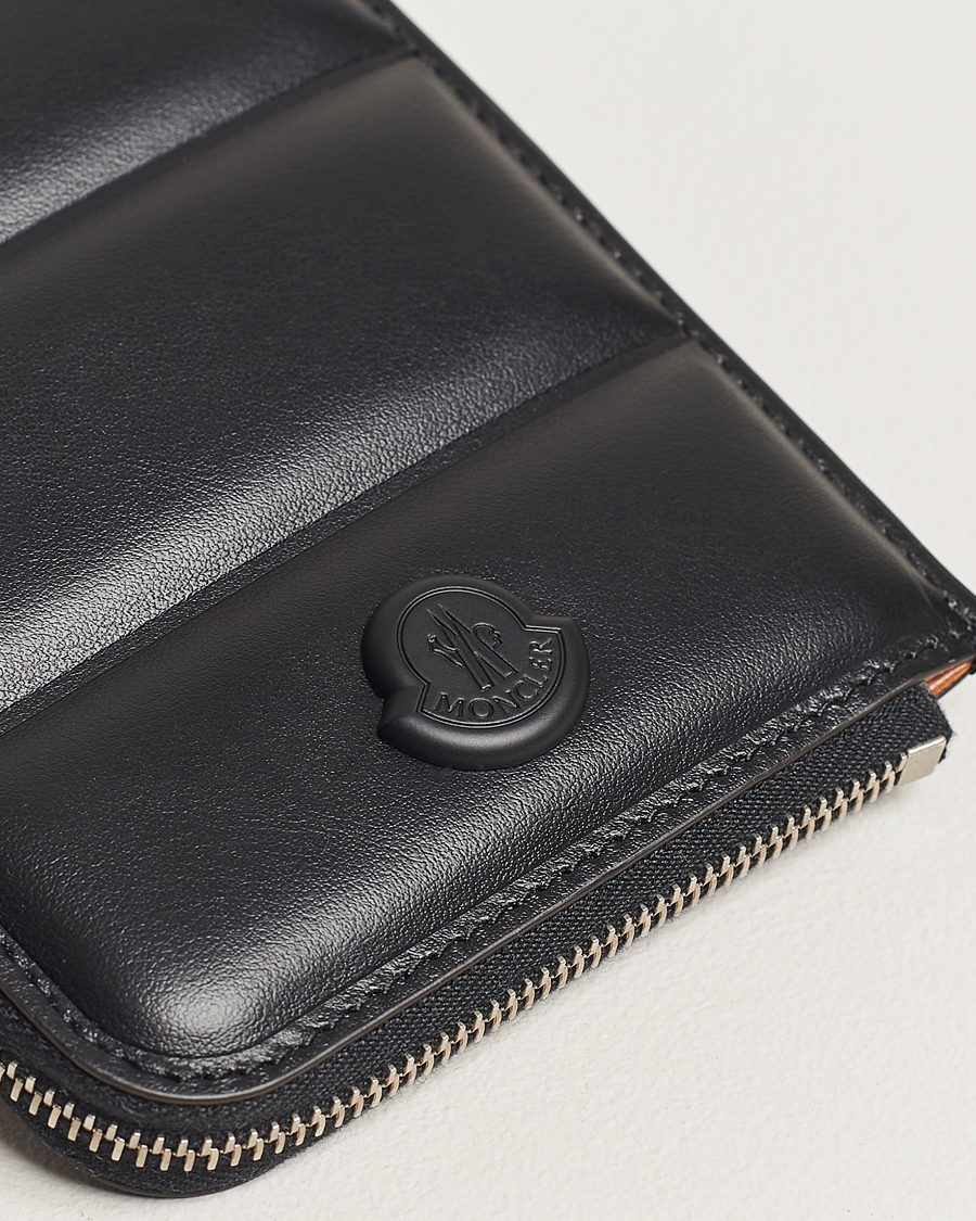 Herren | Moncler Strap Leather Wallet Black | Moncler | Strap Leather Wallet Black