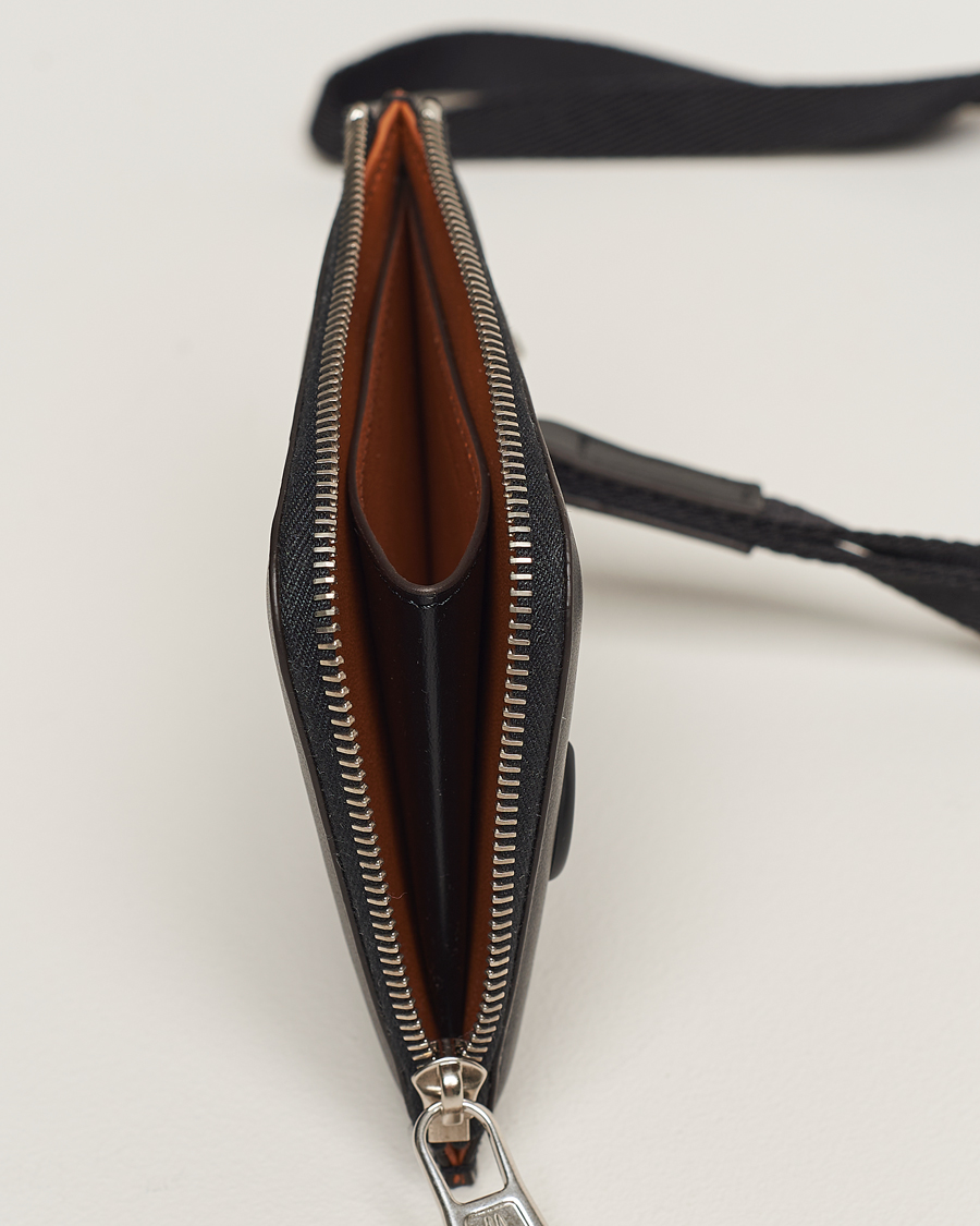 Herren | Moncler Strap Leather Wallet Black | Moncler | Strap Leather Wallet Black