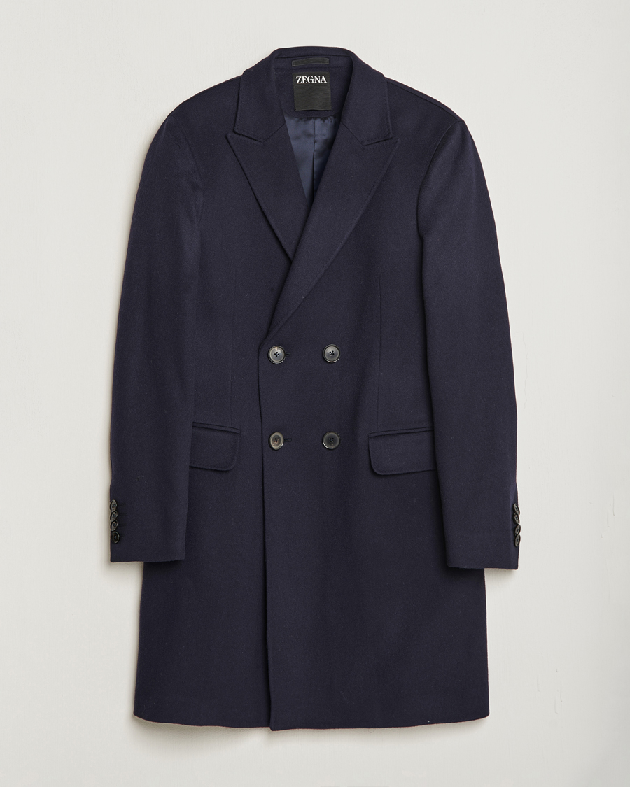Herren | Jacken | Zegna | Wool/Cashmere Double Breasted Coat Navy