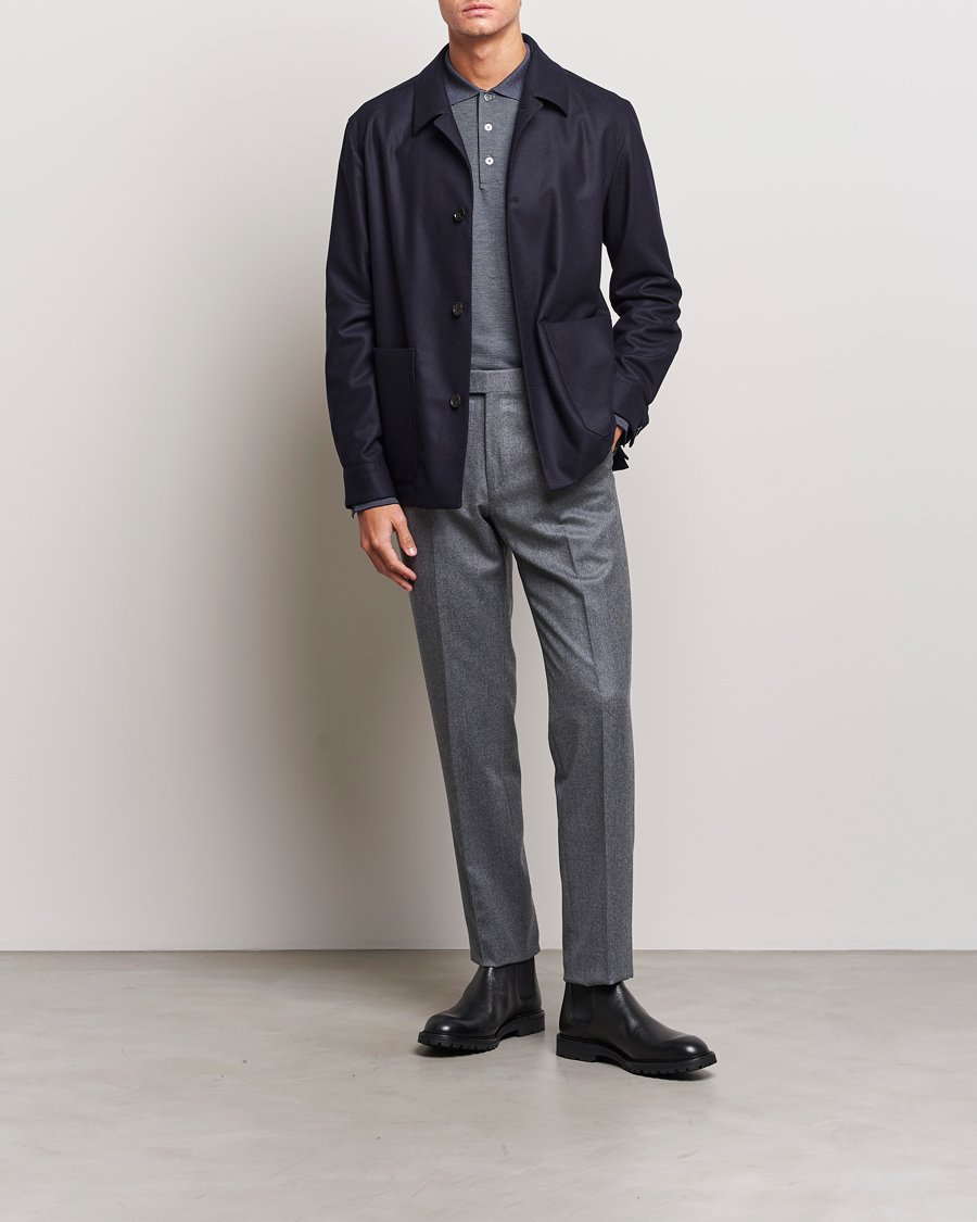 Herren | Jacken | Zegna | Flannel Chore Jacket Navy