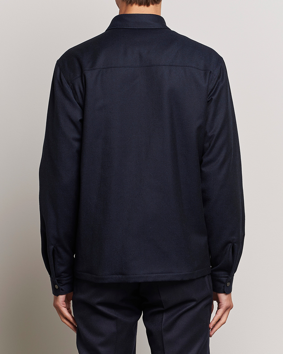 Herren | Jacken | Zegna | Techmerino Flannel Shirt Jacket Navy
