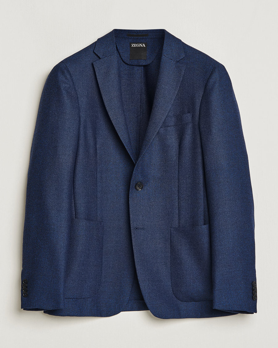 Herren | Sakkos | Zegna | Unconstructed Wool Blazer Navy