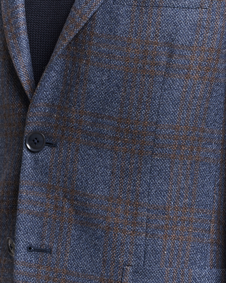 Herren | Sakkos | Zegna | Unconstructed Check Wool Blazer Navy