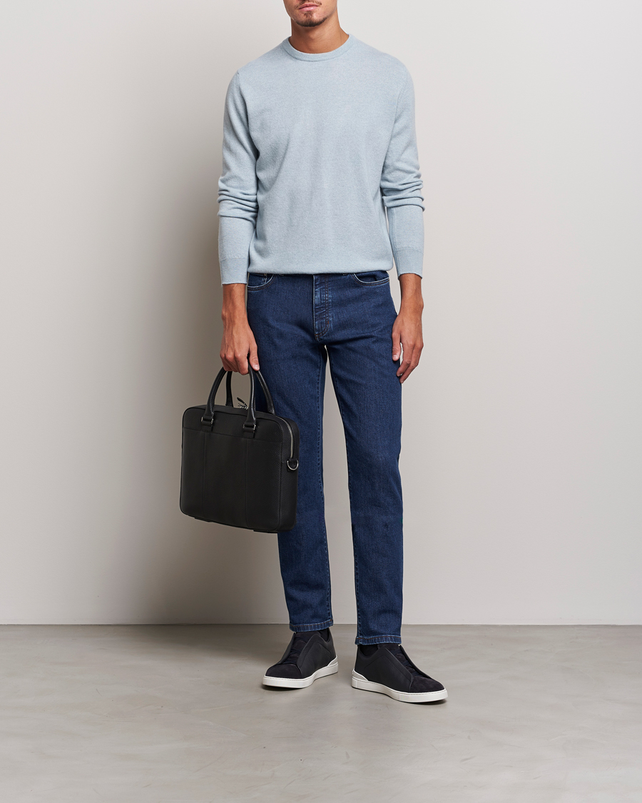 Herren | Pullover | Zegna | Oasi Cashmere Crew Neck Light Blue