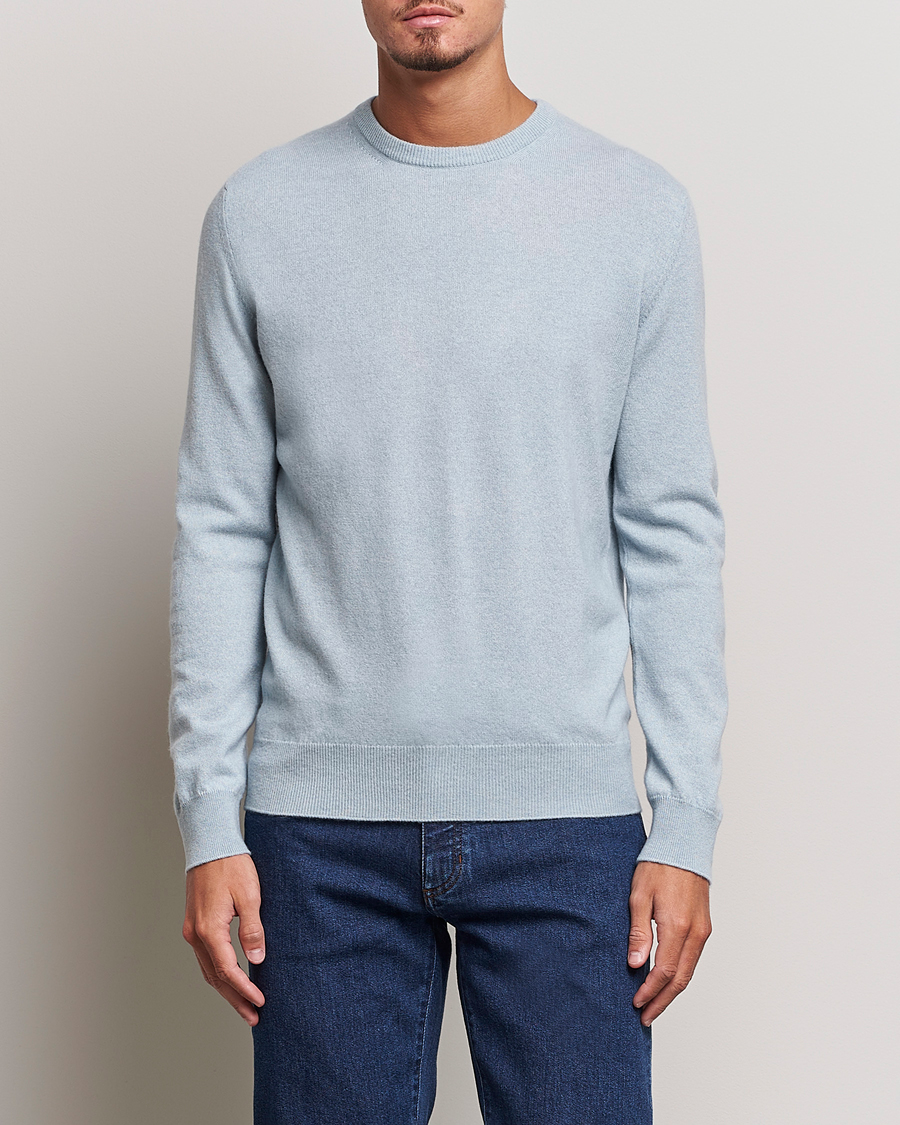 Herren | Pullover | Zegna | Oasi Cashmere Crew Neck Light Blue