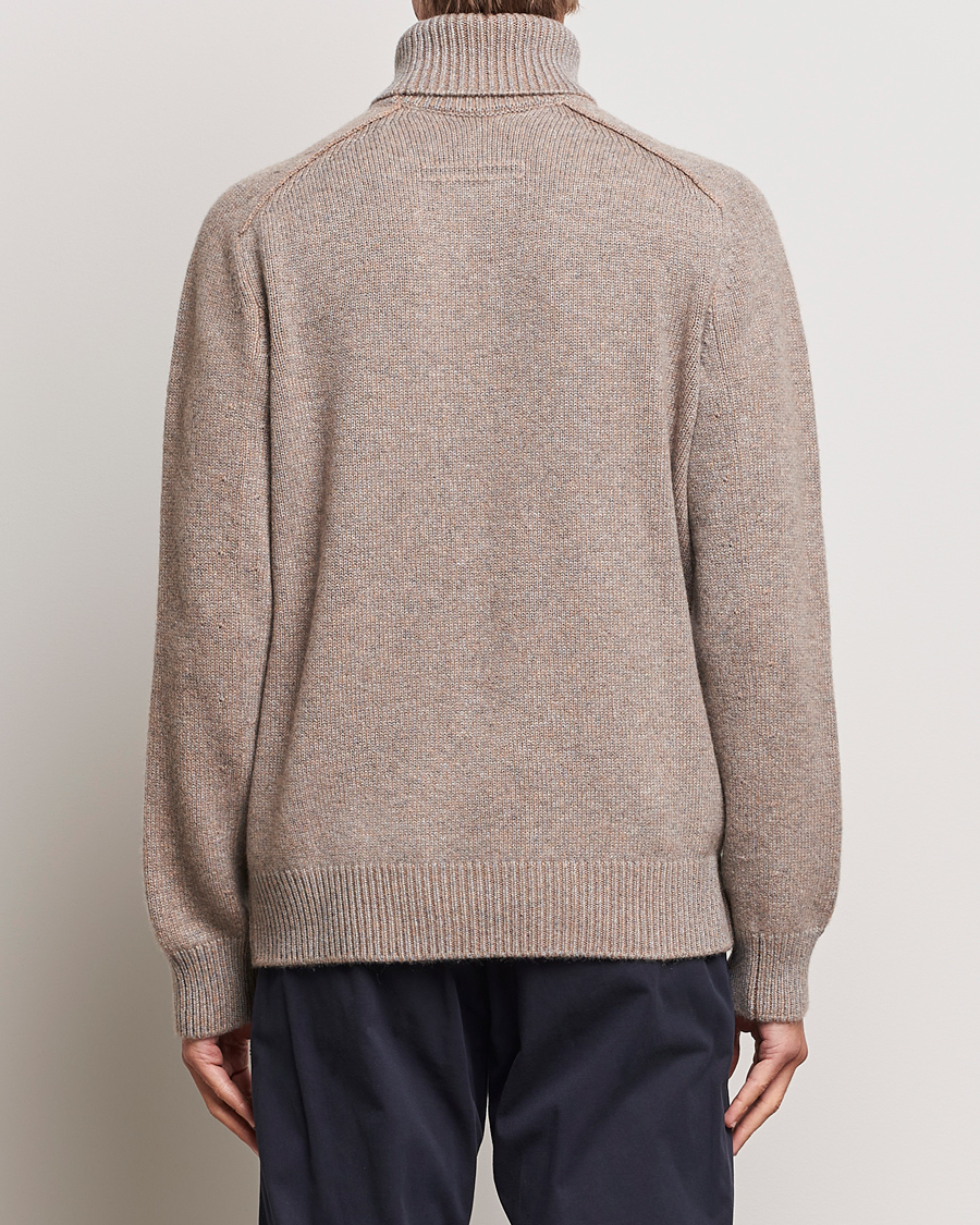 Herren | Pullover | Zegna | 5 Gauge Cashmere Rollneck Beige Melange