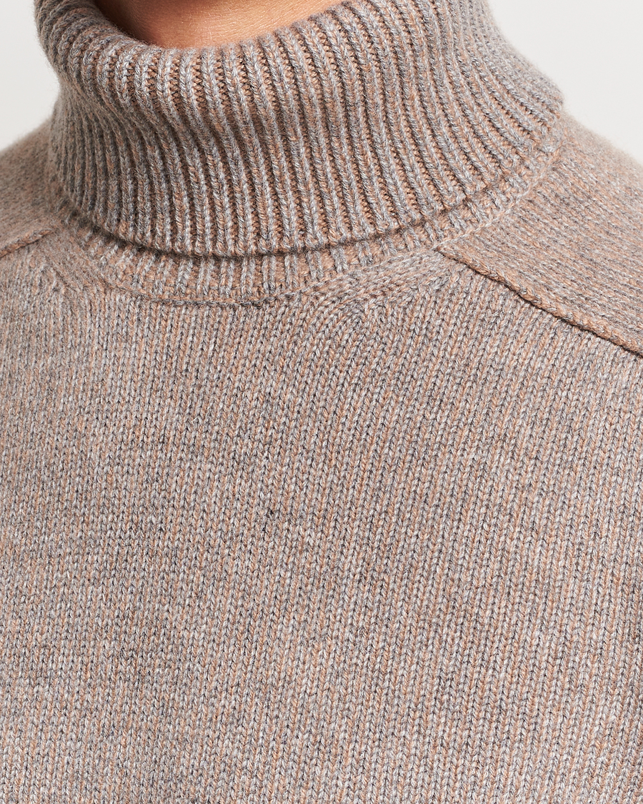 Herren | Pullover | Zegna | 5 Gauge Cashmere Rollneck Beige Melange