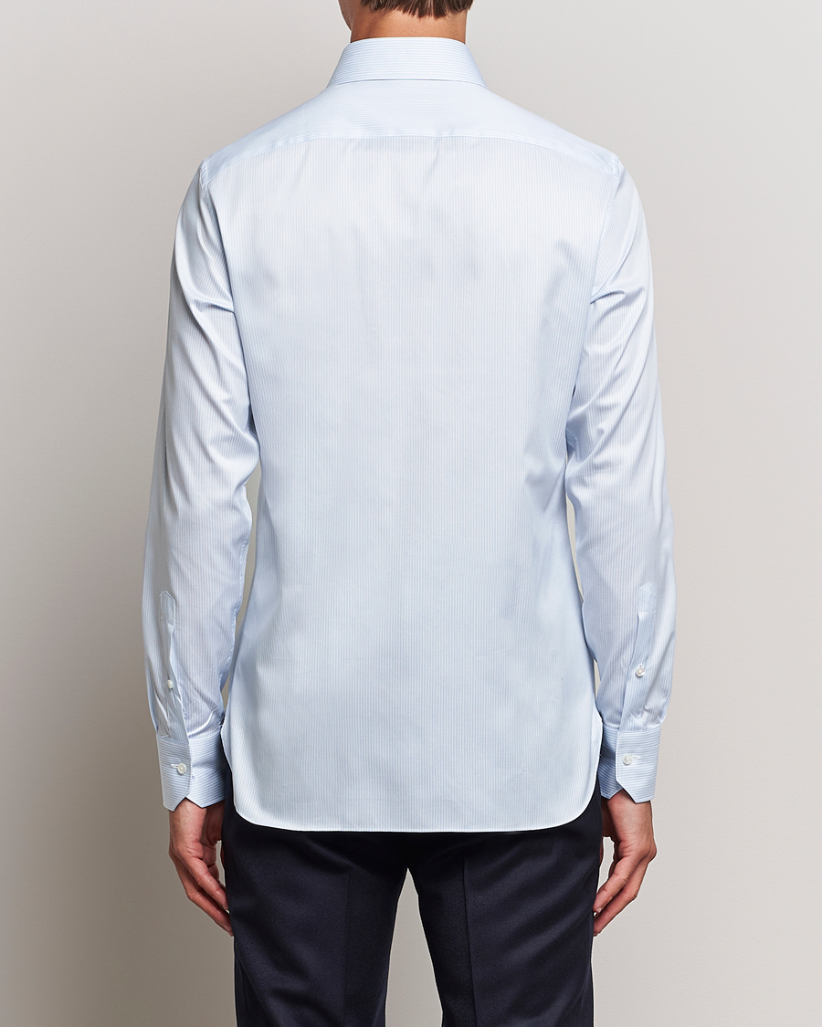Herren | Hemden | Zegna | Slim Fit Striped Dress Shirt Light Blue
