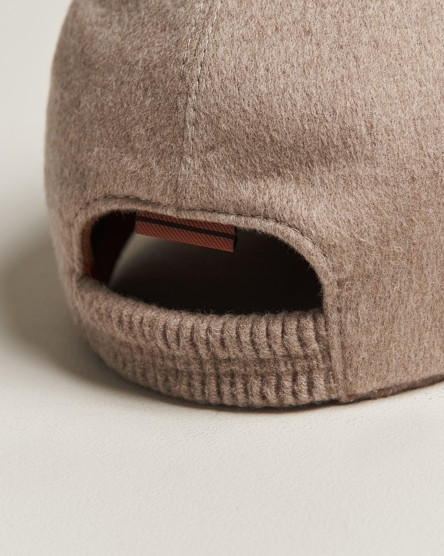 Herren | Zegna Cashmere Baseball Cap Beige | Zegna | Cashmere Baseball Cap Beige