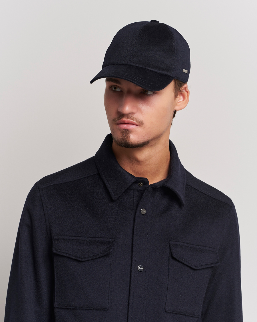 Herren | Zegna Cashmere Baseball Cap Navy | Zegna | Cashmere Baseball Cap Navy