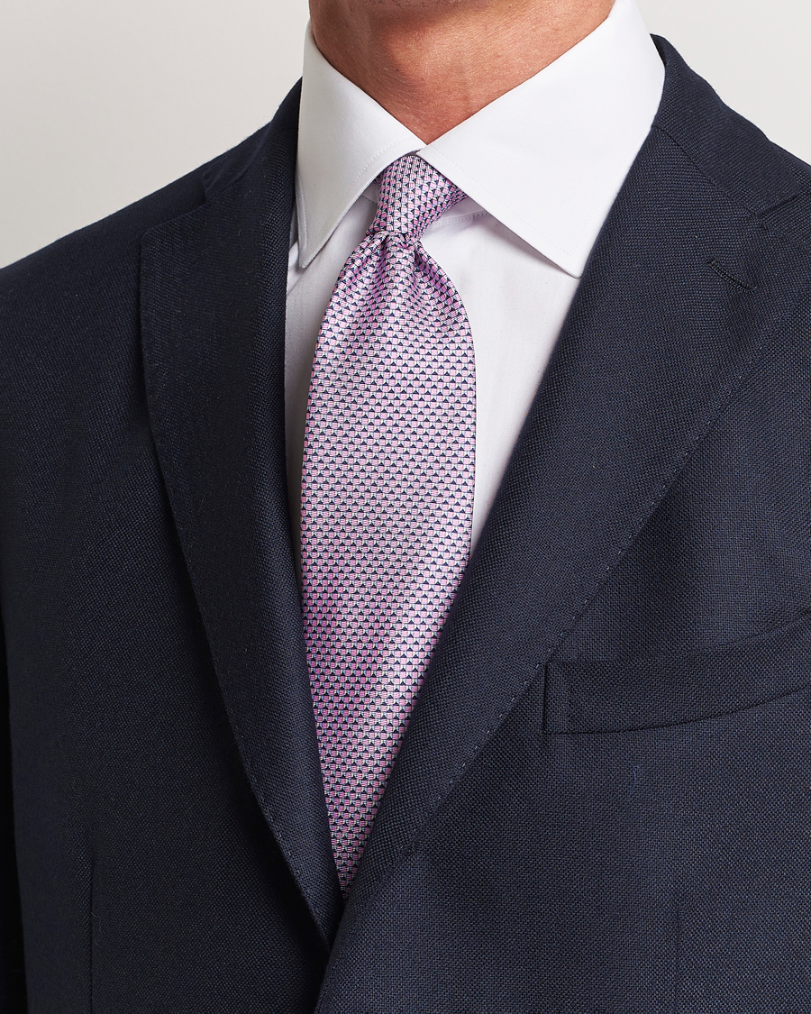 Herren | Zegna Jacquard Silk Tie Pink | Zegna | Jacquard Silk Tie Pink