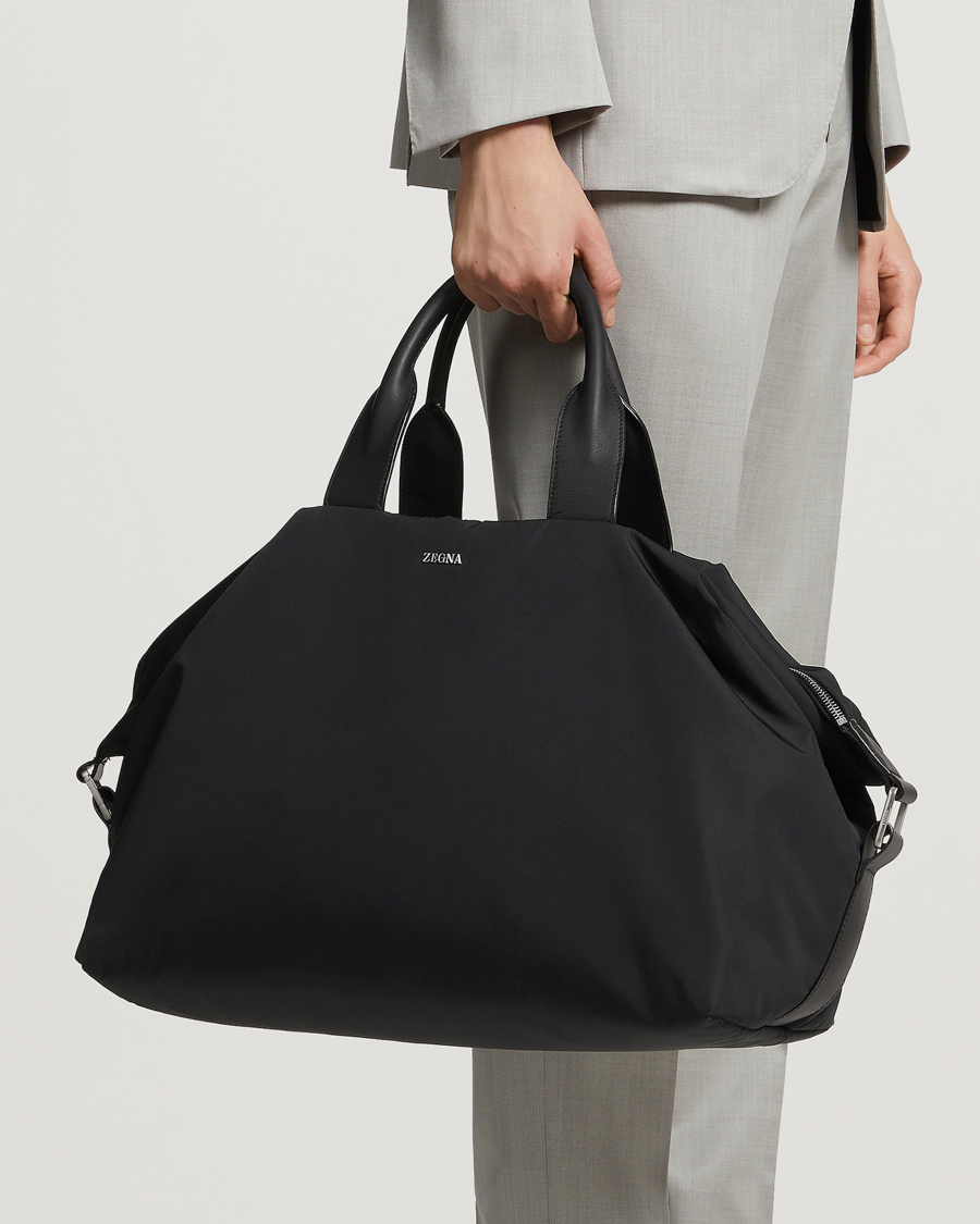 Herren | Zegna Luxury Nylon Holdall Black | Zegna | Luxury Nylon Holdall Black