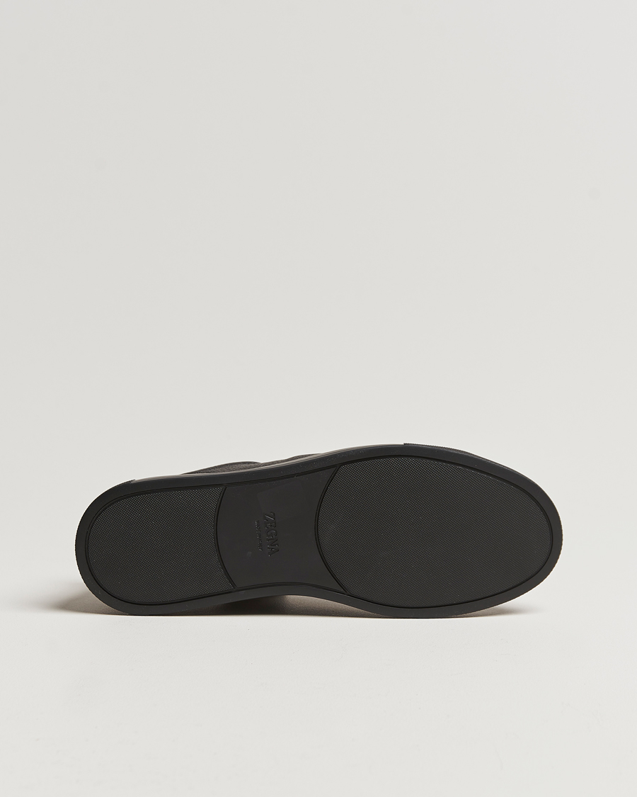 Herren | Zegna Triple Stitch Sneakers Full Black Deerskin | Zegna | Triple Stitch Sneakers Full Black Deerskin