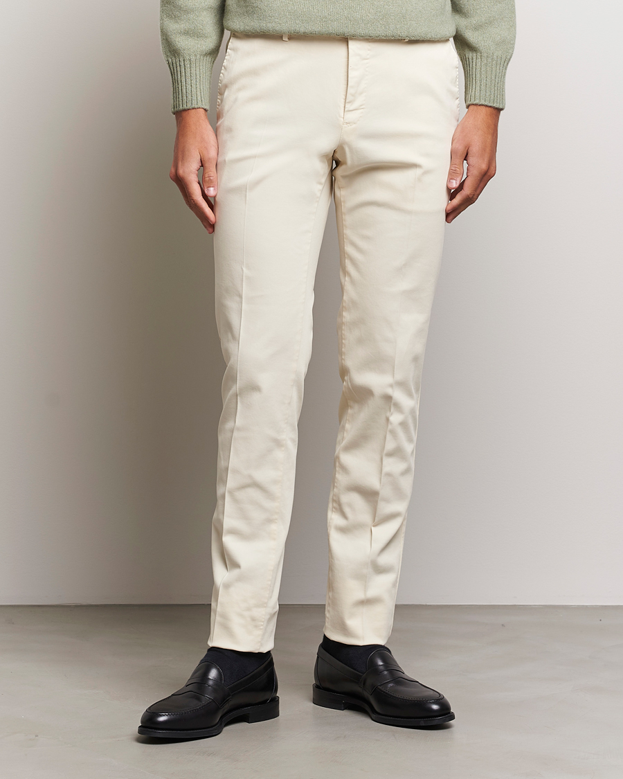 Herren | Hosen | PT01 | Slim Fit Cotton Stretch Chinos Off White