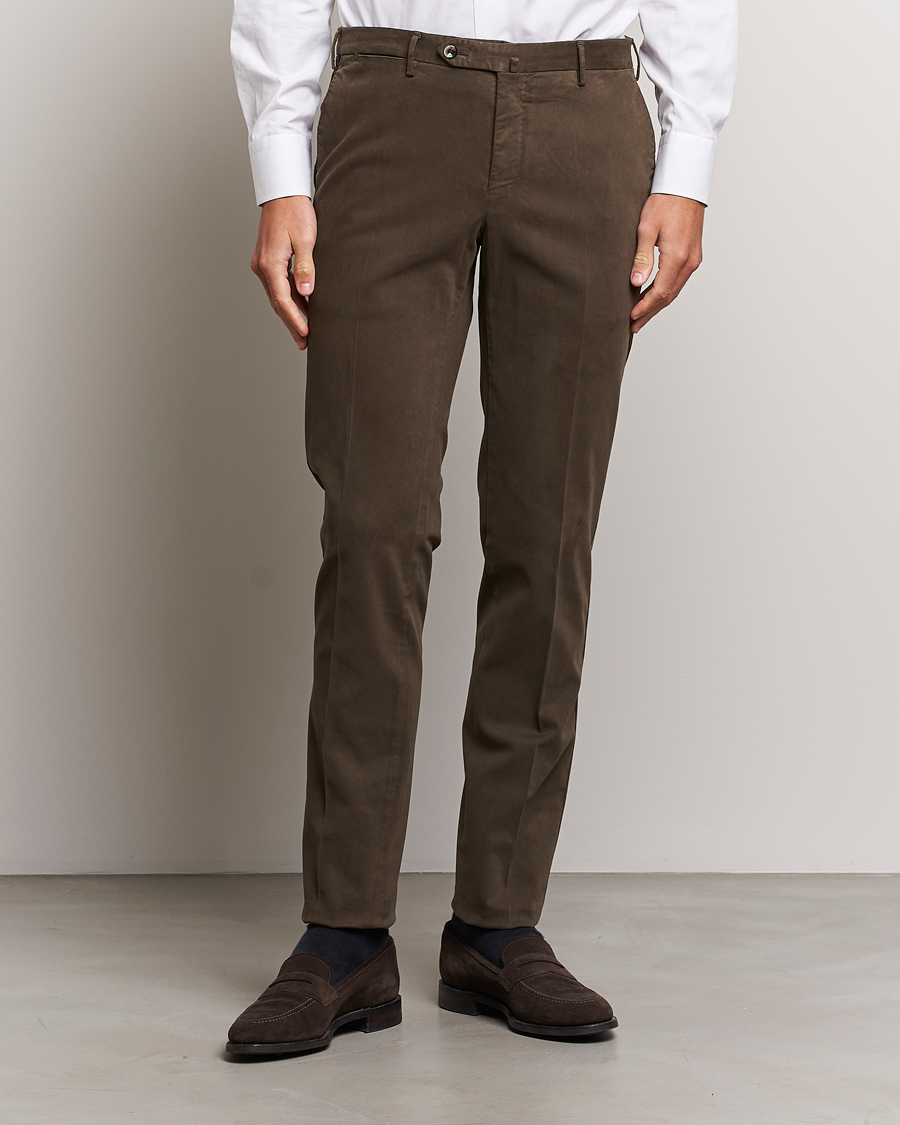 Herren | Hosen | PT01 | Slim Fit Cotton Stretch Chinos Dark Brown