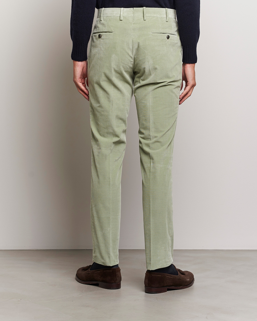 Herren | Hosen | PT01 | Slim Fit Pleated Corduroy Trousers Mint