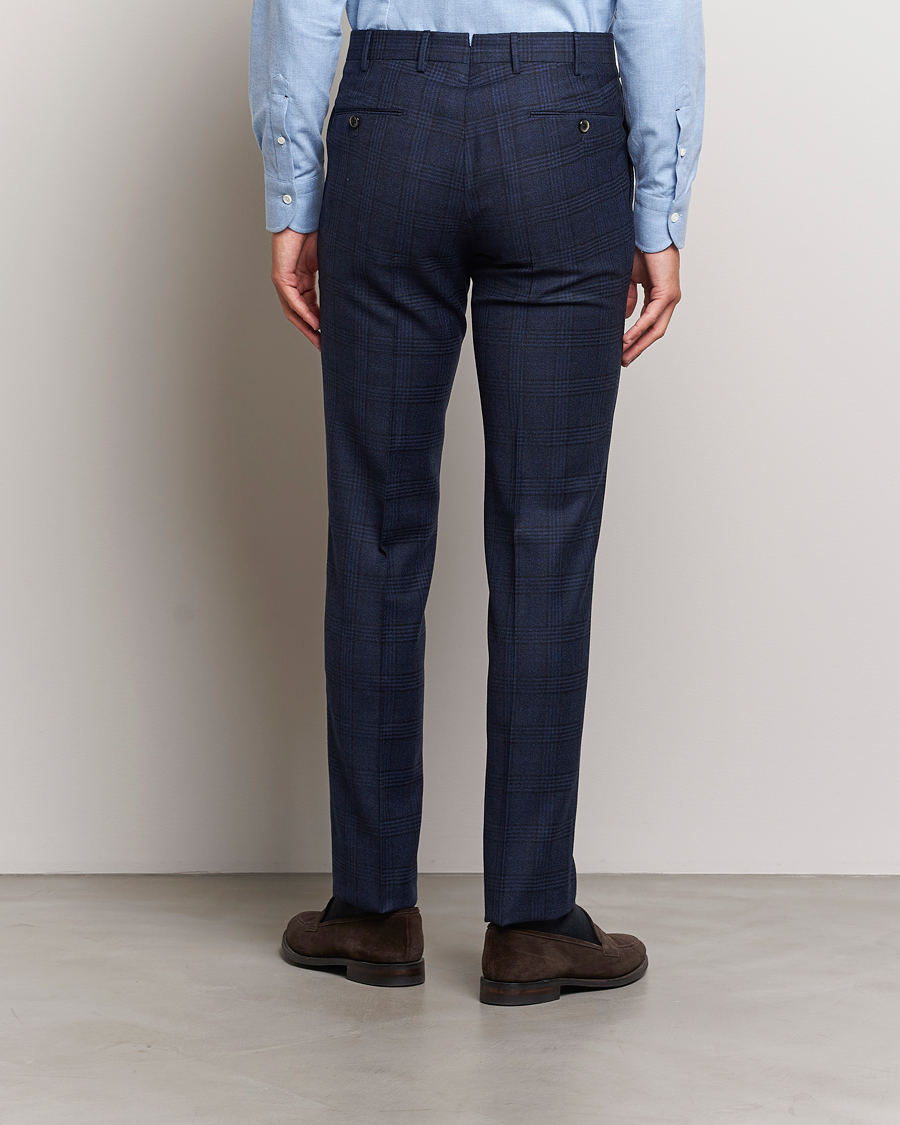 Herren | Hosen | PT01 | Slim Fit Prince Of Wales Wool Trousers Navy