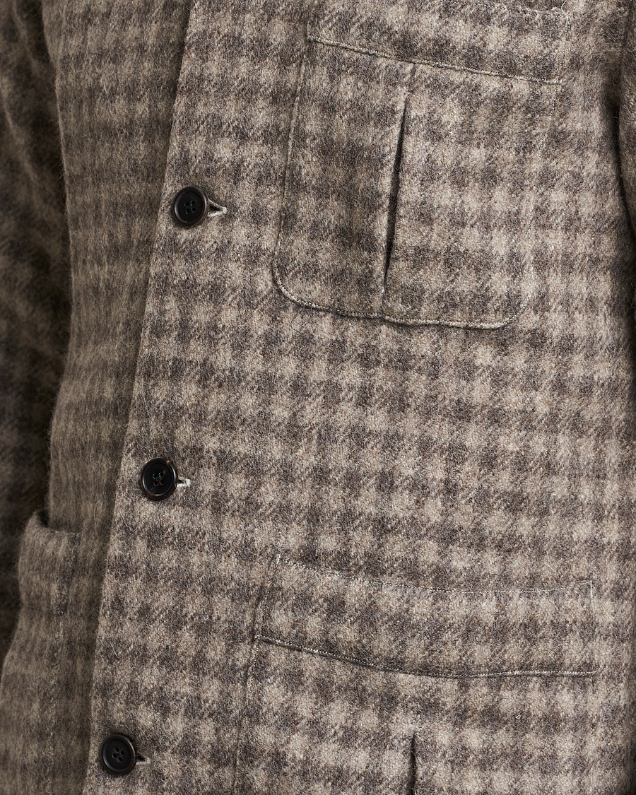 Herren | Hemden | 100Hands | Fox Brothers Checked Wool Travellers Jacket Brown