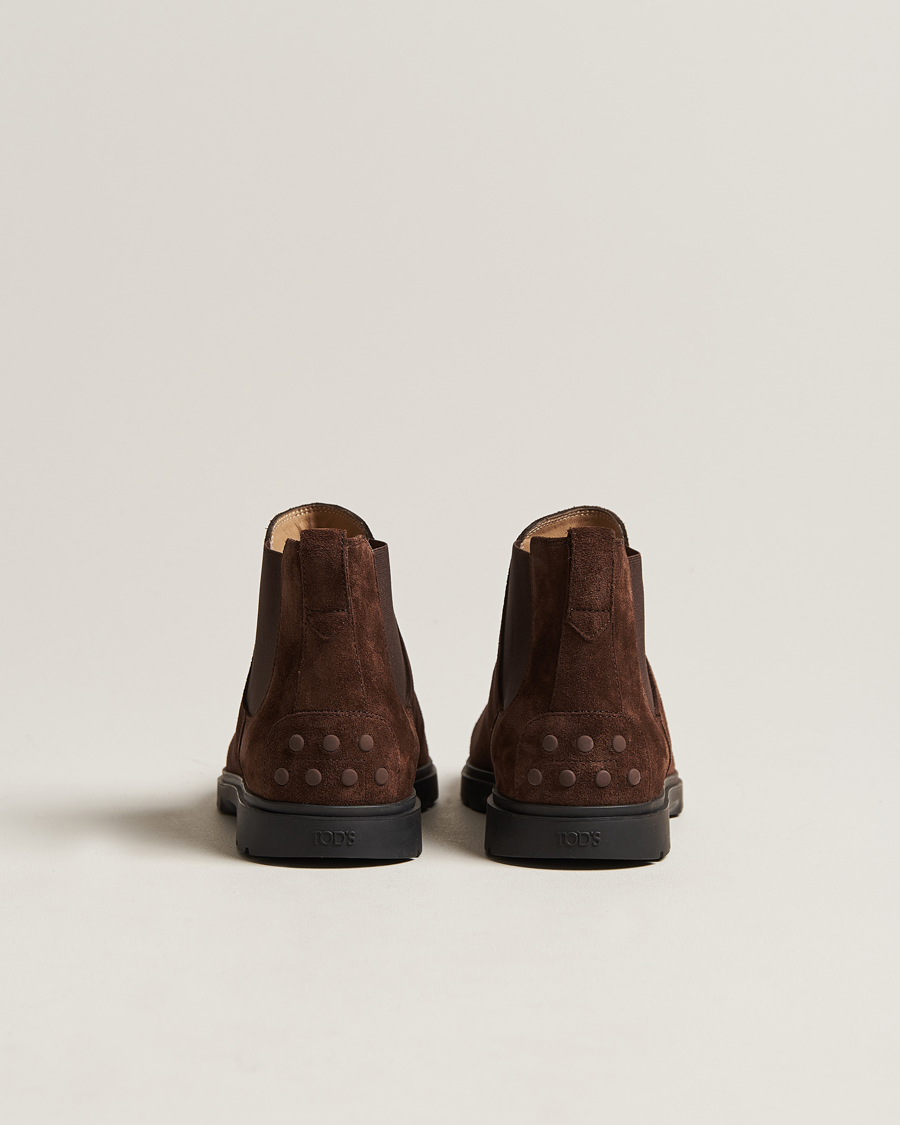 Herren | Tod's Tronchetto Chelsea Boots Dark Brown Suede | Tod's | Tronchetto Chelsea Boots Dark Brown Suede