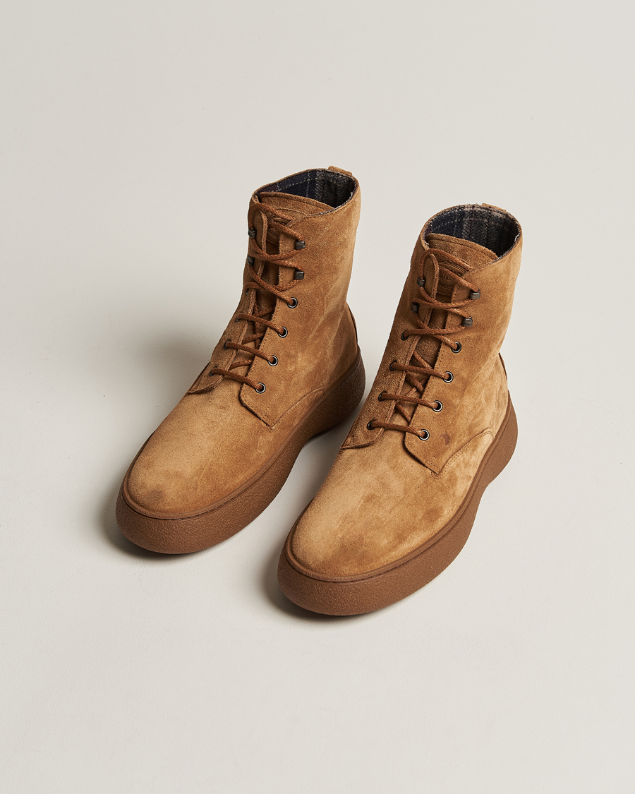 Herren | Tod's Gommino Winter Boots Brown Suede | Tod's | Gommino Winter Boots Brown Suede