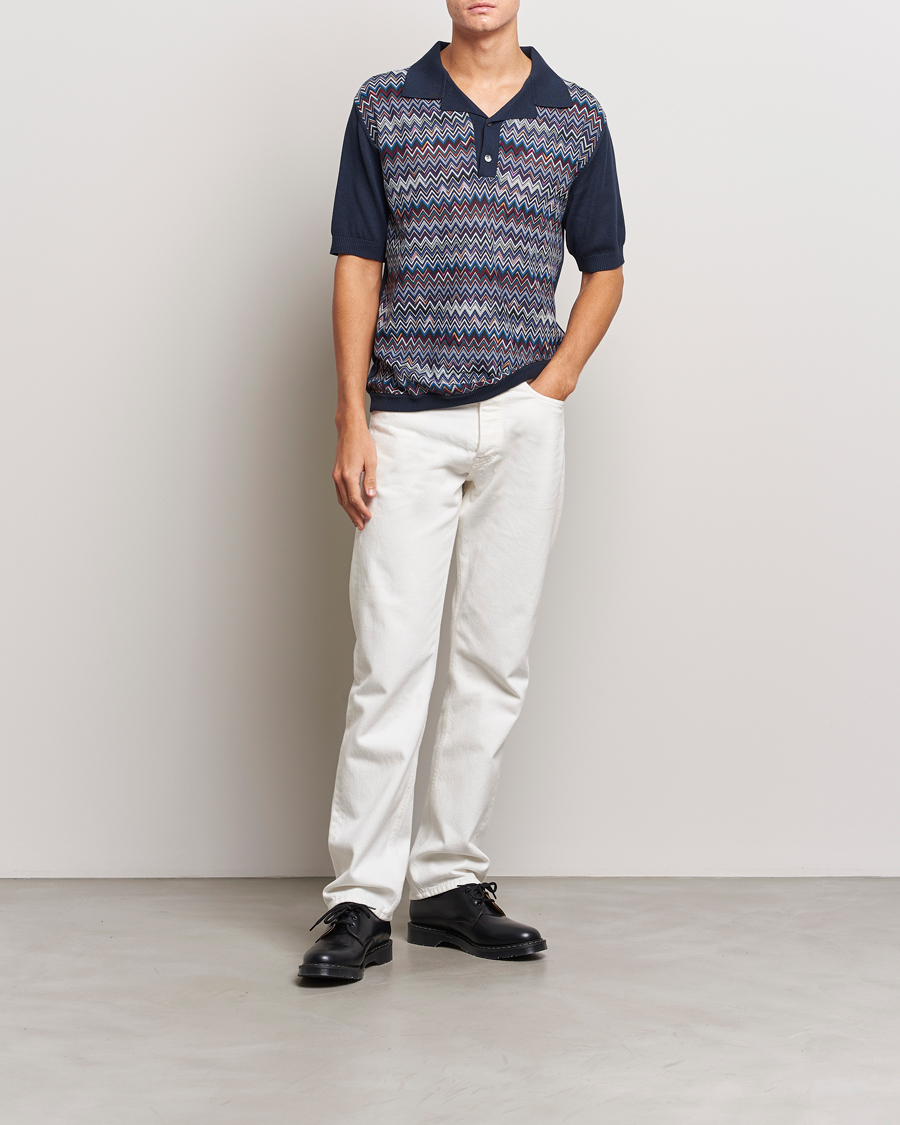 Herren | Poloshirts | Missoni | Cotton/Silk Polo Navy