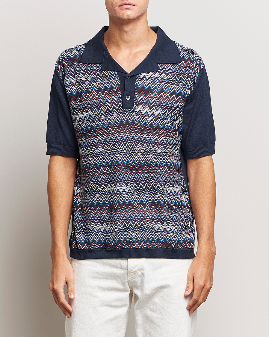 Herren | Poloshirts | Missoni | Cotton/Silk Polo Navy
