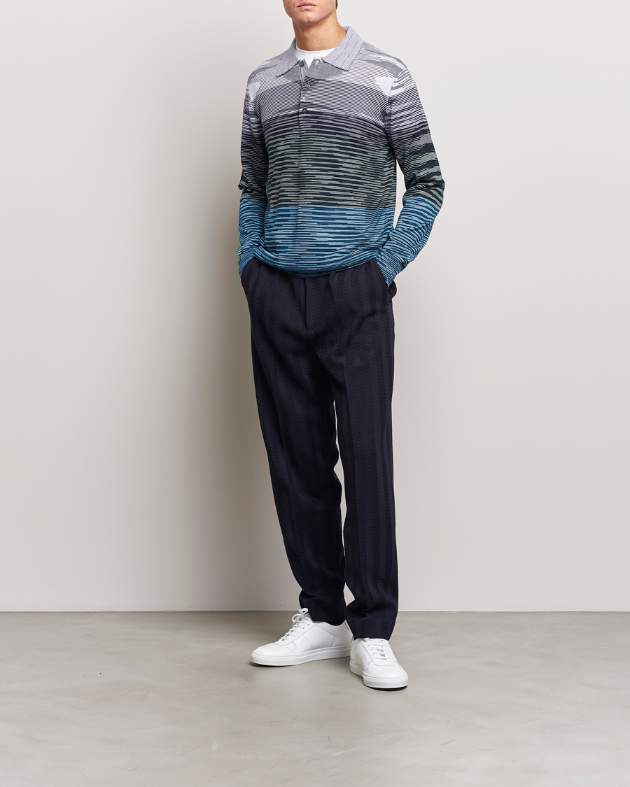 Herren | Hosen | Missoni | Tonal Zig-Zag Trousers Navy