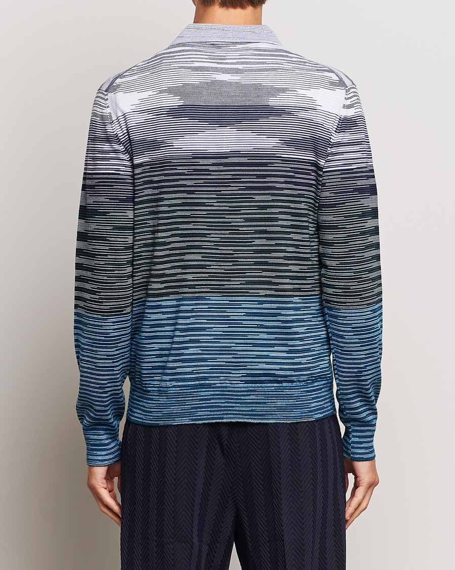 Herren | Pullover | Missoni | Space Dyed Long Sleeve Polo Blue/Black