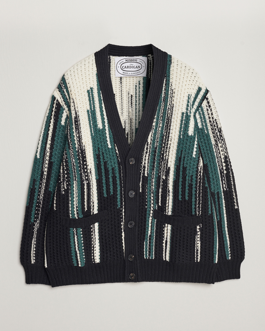 Herren | Pullover | Missoni | Bramble Stitch Cardigan Black/Green