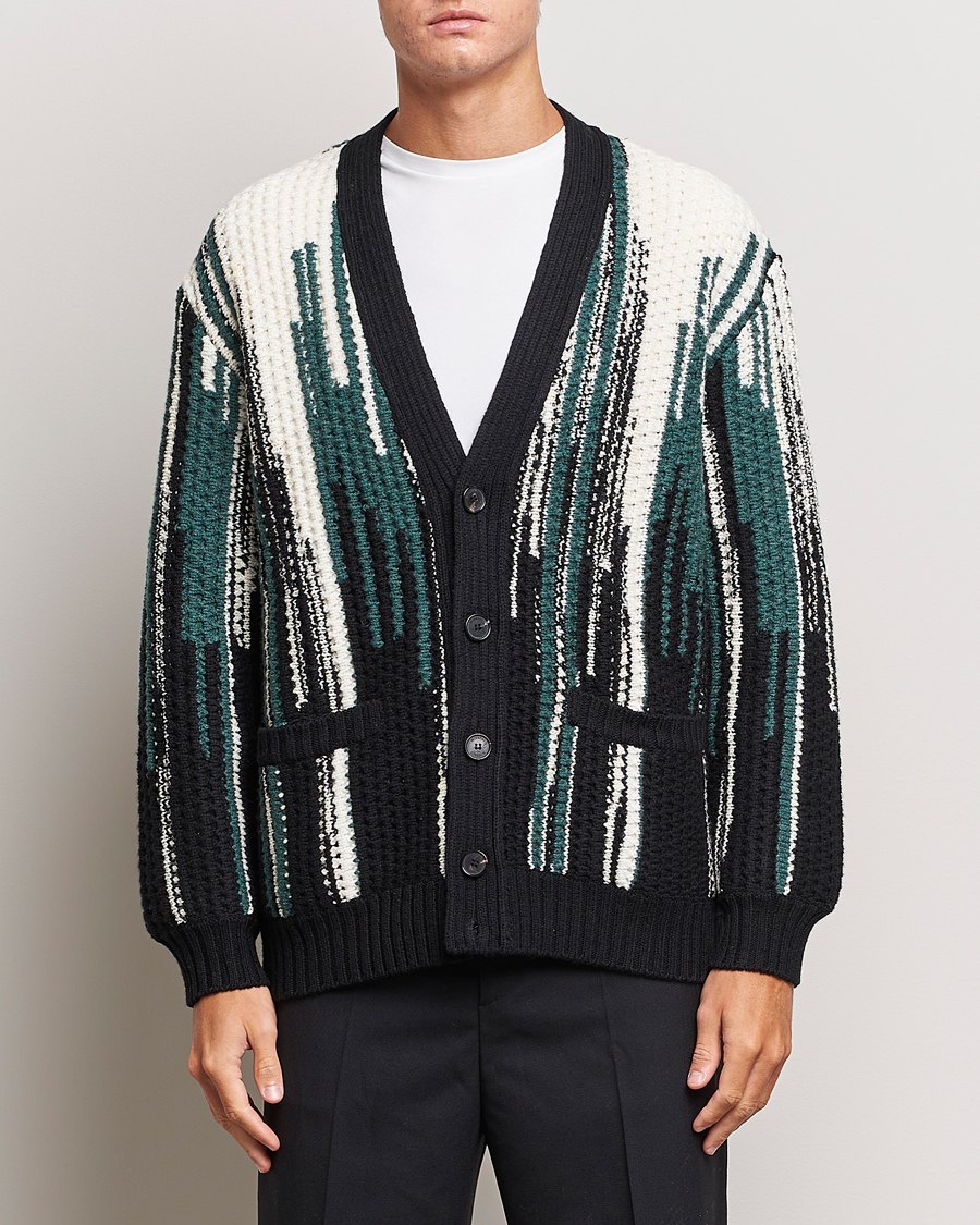 Herren | Pullover | Missoni | Bramble Stitch Cardigan Black/Green