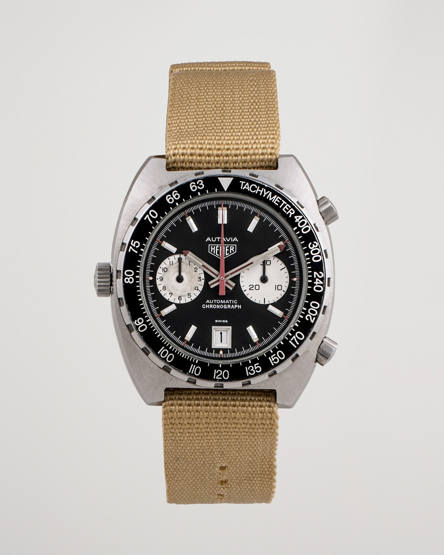 Herren | Heuer Pre-Owned Autavia 11063 'Viceroy' Tachymeter Steel Black | Heuer Pre-Owned | Autavia 11063 'Viceroy' Tachymeter Steel Black