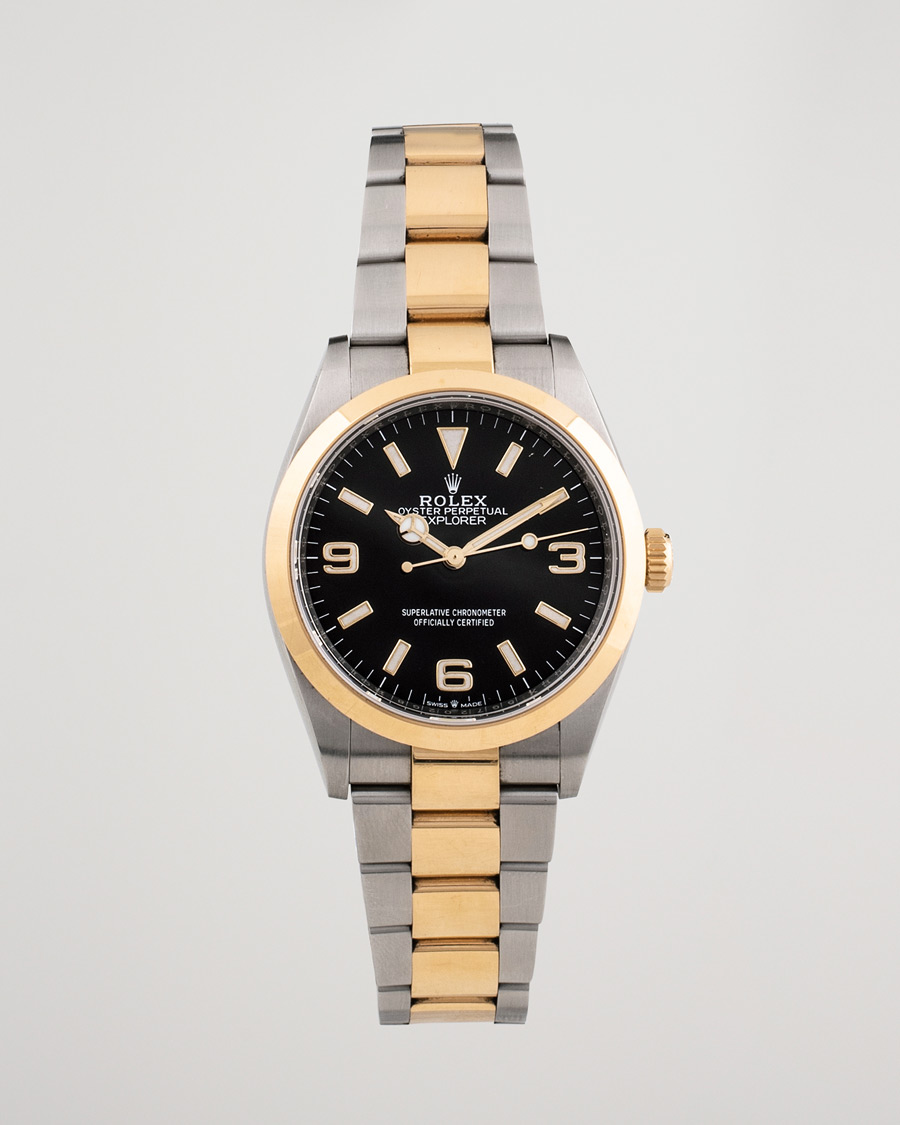 Herren | Rolex Pre-Owned Explorer Two Tone 124273 Steel Gold Black | Rolex Pre-Owned | Explorer Two Tone 124273 Steel Gold Black