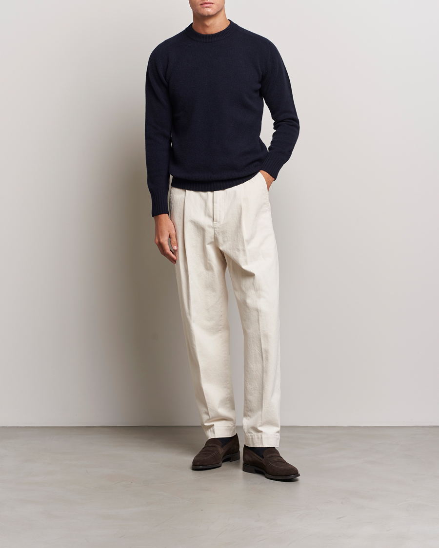 Herren | Pullover | Altea | Wool/Cashmere Crew Neck Pullover Navy