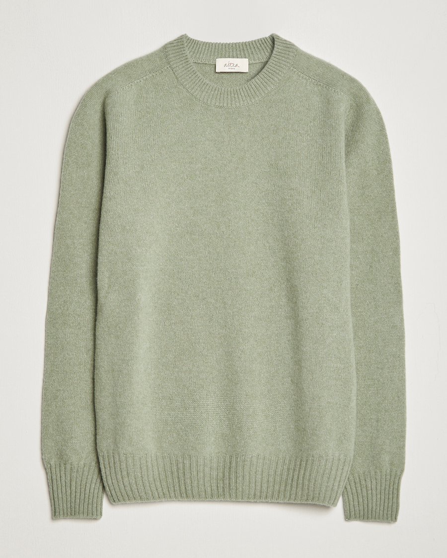 Herren | Pullover | Altea | Wool/Cashmere Crew Neck Pullover Sage