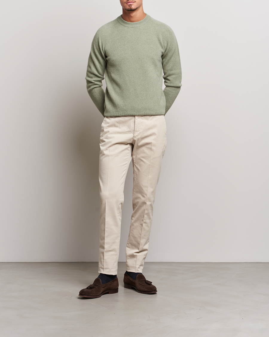 Herren | Pullover | Altea | Wool/Cashmere Crew Neck Pullover Sage