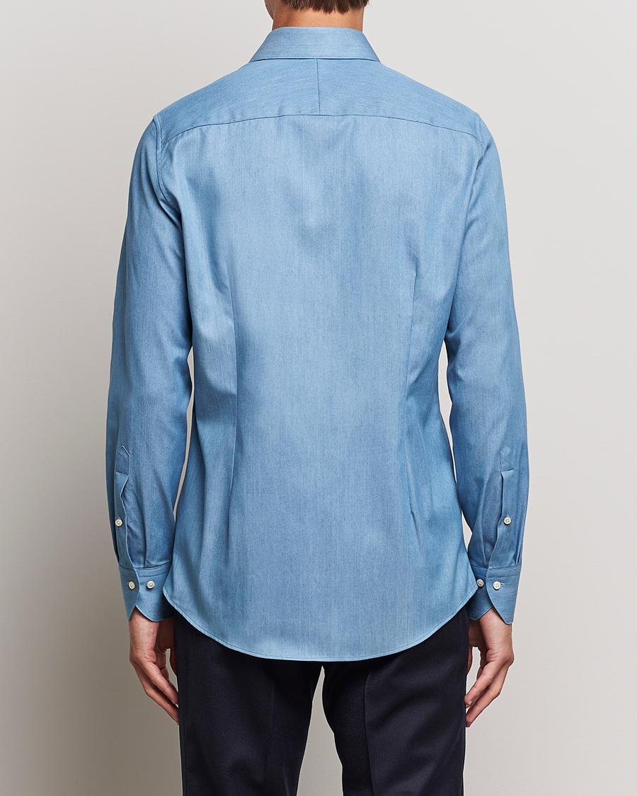 Herren | Hemden | Stenströms | 1899 Slim Denim Twill Shirt Indigo