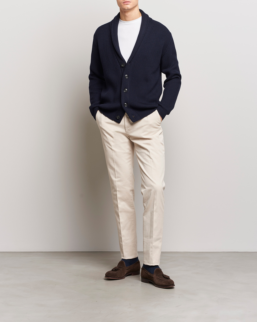 Herren | Pullover | Altea | Shawl Collar Cardigan Navy