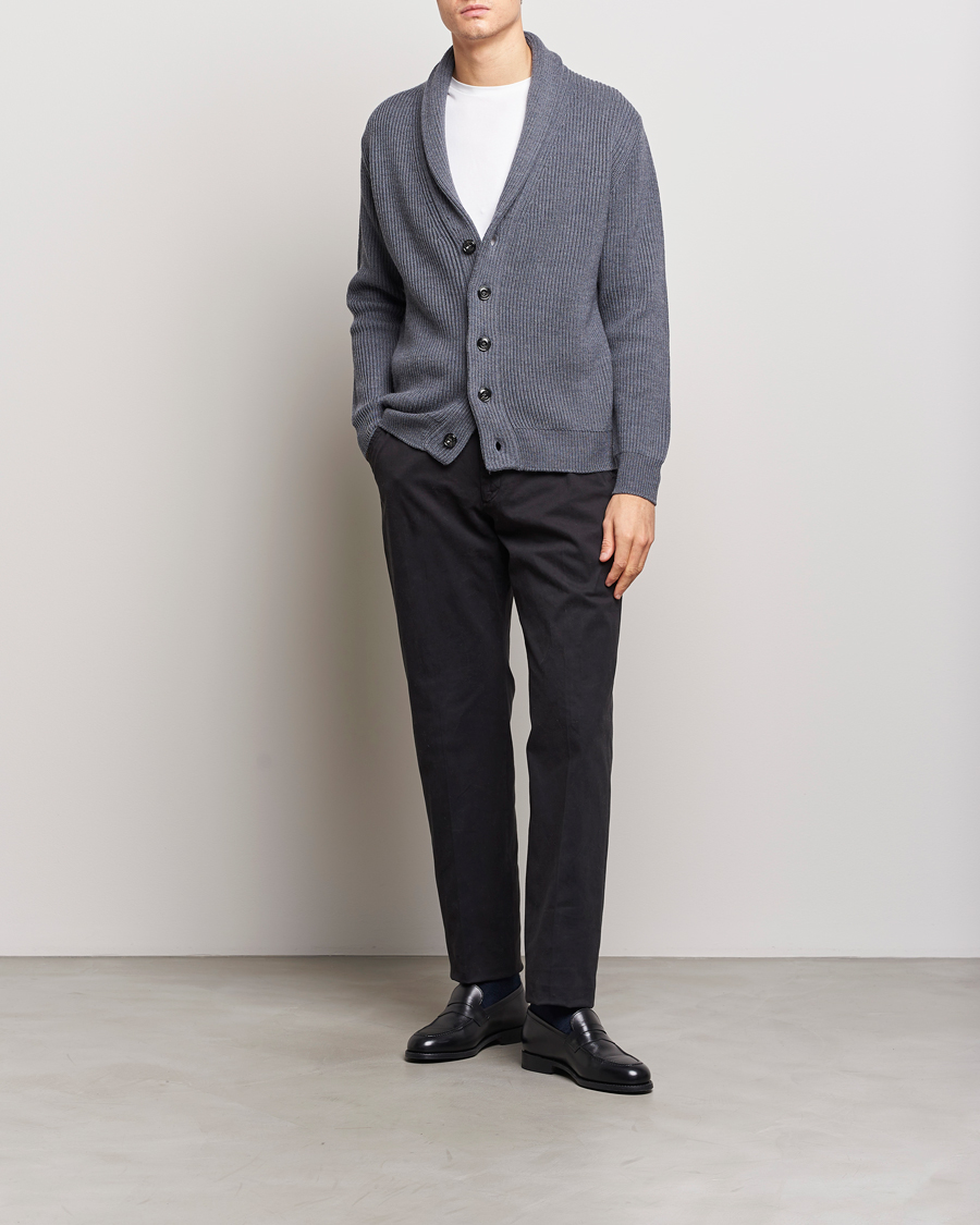 Herren | Pullover | Altea | Shawl Collar Cardigan Charcoal