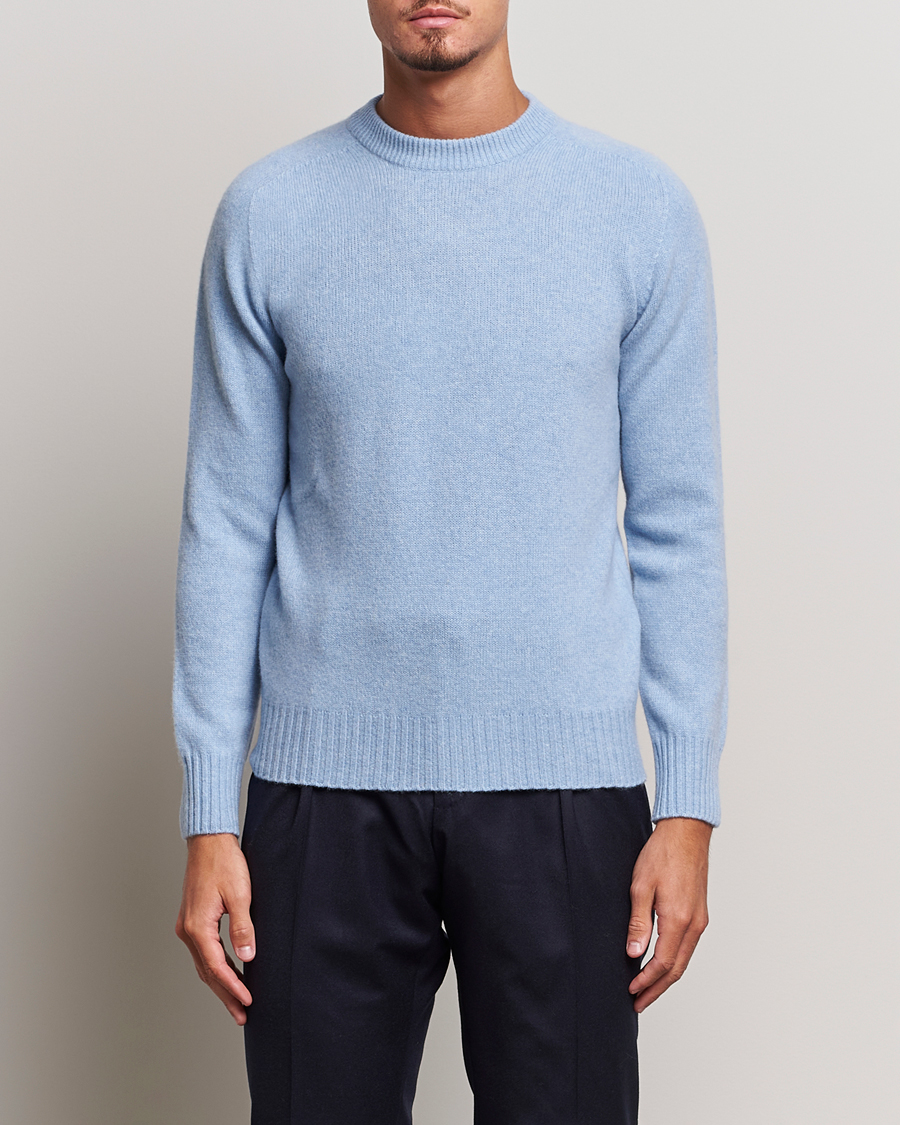 Herren | Pullover | Altea | Wool/Cashmere Crew Neck Pullover Light Blue